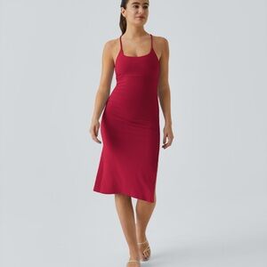 Midi everyday dress with slit